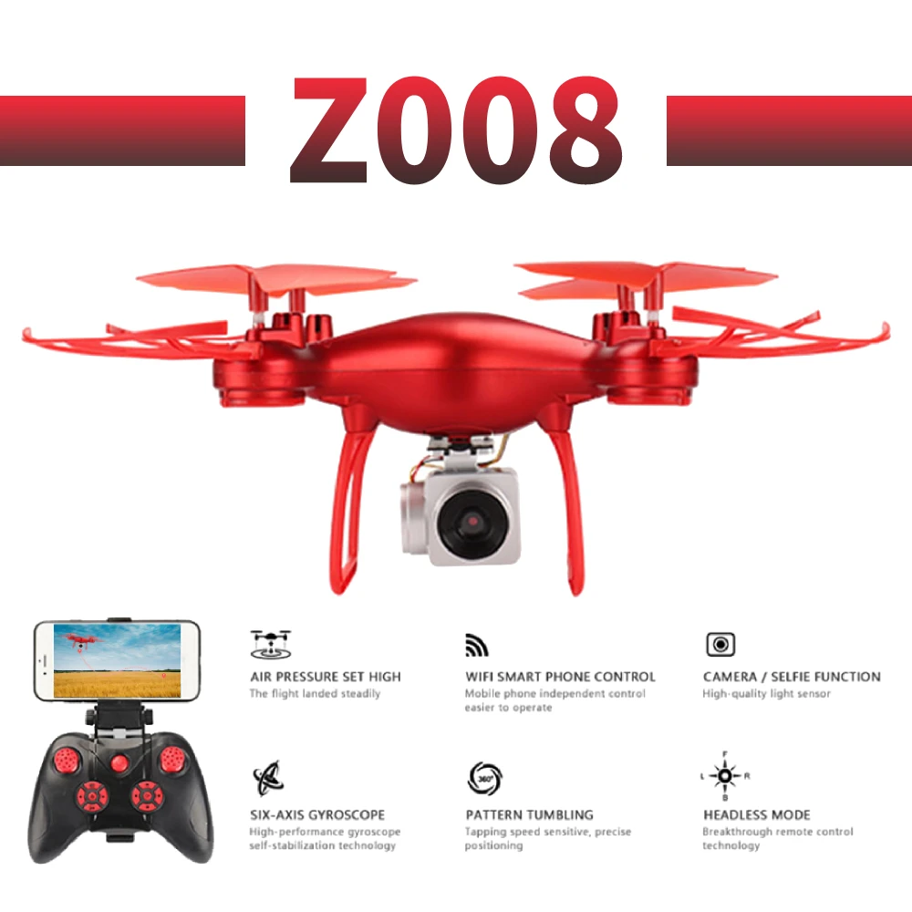 Z008 Профессиональный Дрон для камеры 720p WiFi FPV щетка Пропеллер мотора длинная