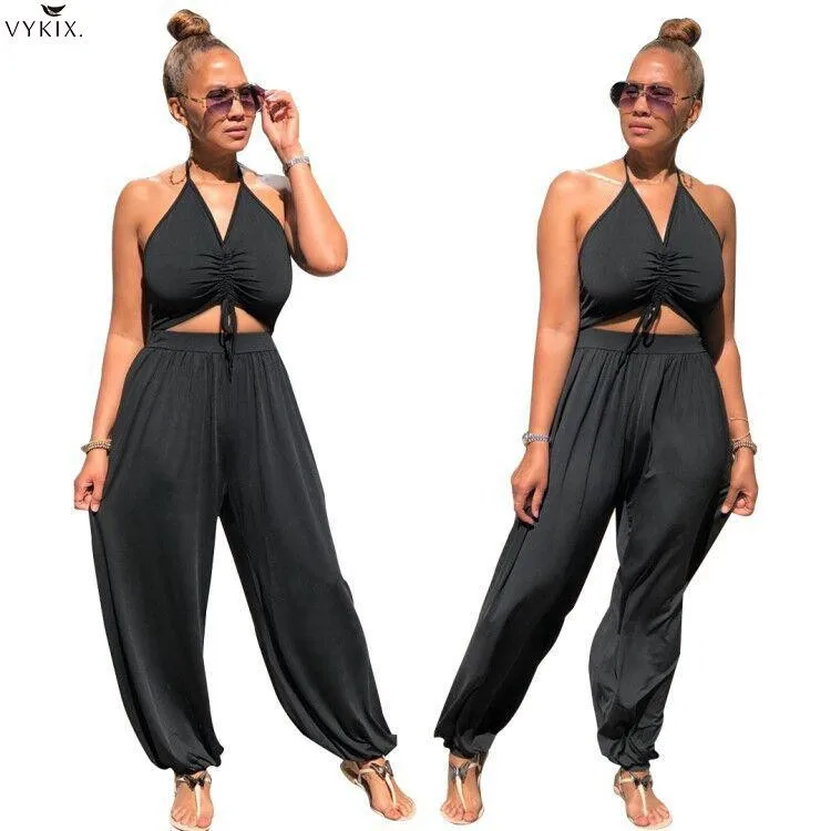 2021 Women's Jumpsuits Hollow Out V-neck Sleeveless Ankle-length Loose Solid Party Jumpsuit Femme Streetwear Summer Club Outfits
2021 Women's Jumpsuits Hollow Out V-neck Sleeveless Ankle-length Loose Solid Party Jumpsuit Femme Streetwear Summer Club Outfits