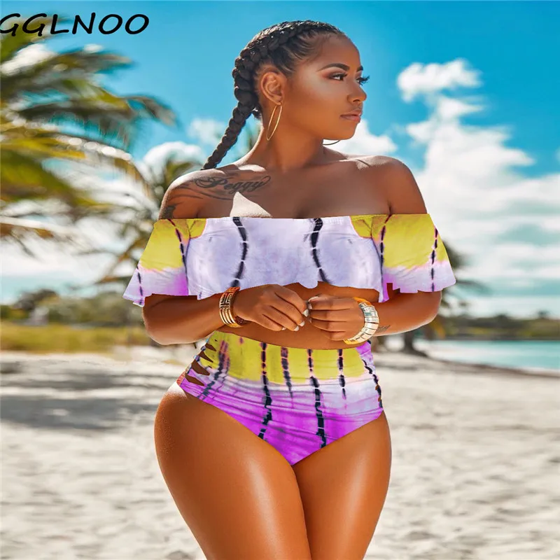 GGLNOO 2021 Women Sexy Swim Suit Plus Size Swimwear Ruffles High Waist Bikini Two-Piece Set Brazilian Bikini Thong Swimsuit
GGLNOO 2021 Women Sexy Swim Suit Plus Size Swimwear Ruffles High Waist Bikini Two-Piece Set Brazilian Bikini Thong Swimsuit