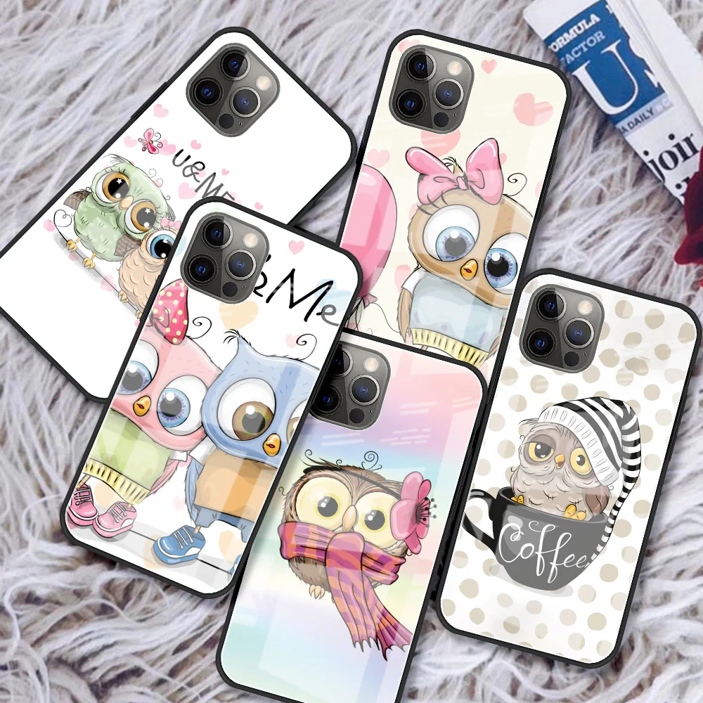Glass Case for iPhone 11 7 12 Pro 7 8 XR X 6 6S Plus 5 XS Max SE Tempered Funda Fashion Smartphone Cover Cartoon Owl
Glass Case for iPhone 11 7 12 Pro 7 8 XR X 6 6S Plus 5 XS Max SE Tempered Funda Fashion Smartphone Cover Cartoon Owl