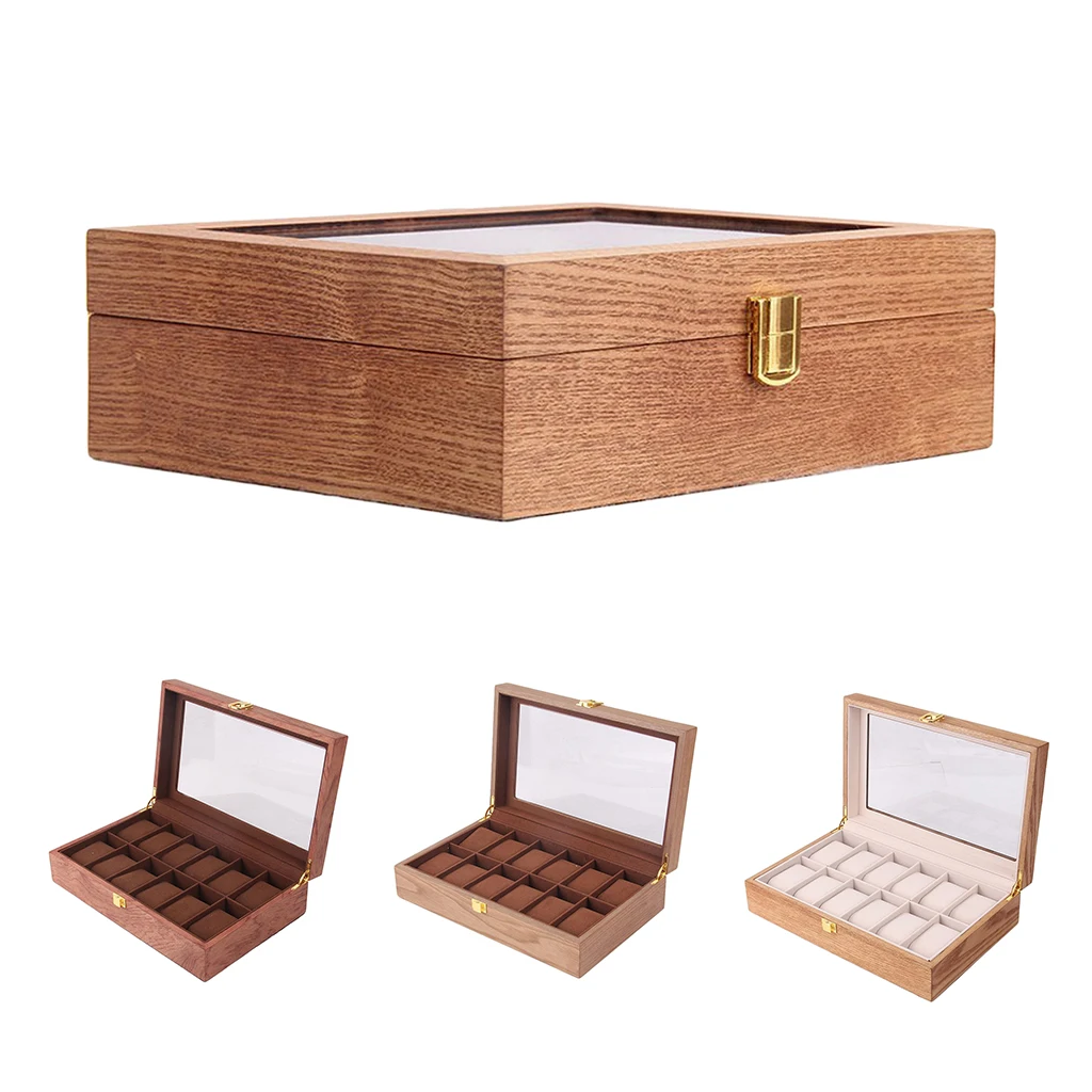 6/10/12 Slots Wooden Watch Box Case Organizer Display Glass Top Luxury Jewelry Watch Organizer Storage Holder Gift for Men Women
6/10/12 Slots Wooden Watch Box Case Organizer Display Glass Top Luxury Jewelry Watch Organizer Storage Holder Gift for Men Women