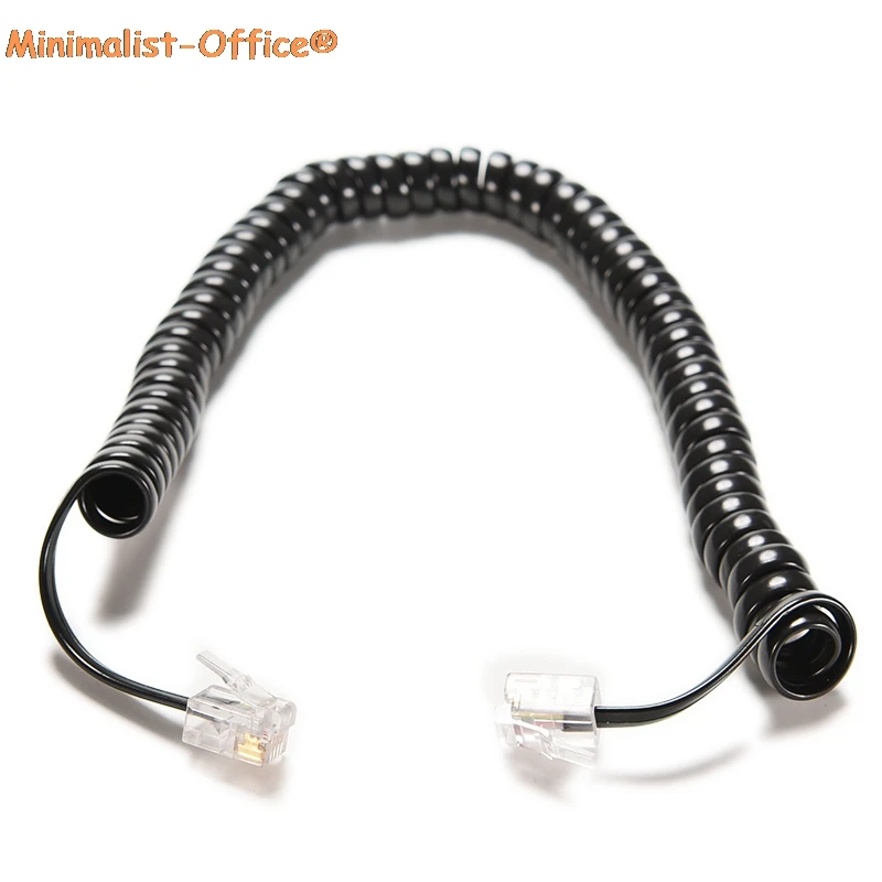 

30cm Long Telephone Cord Straighten 2m Microphone Receiver Line RJ22 4P4C Connector Copper Wire Phone Volume Curve Handset Cable