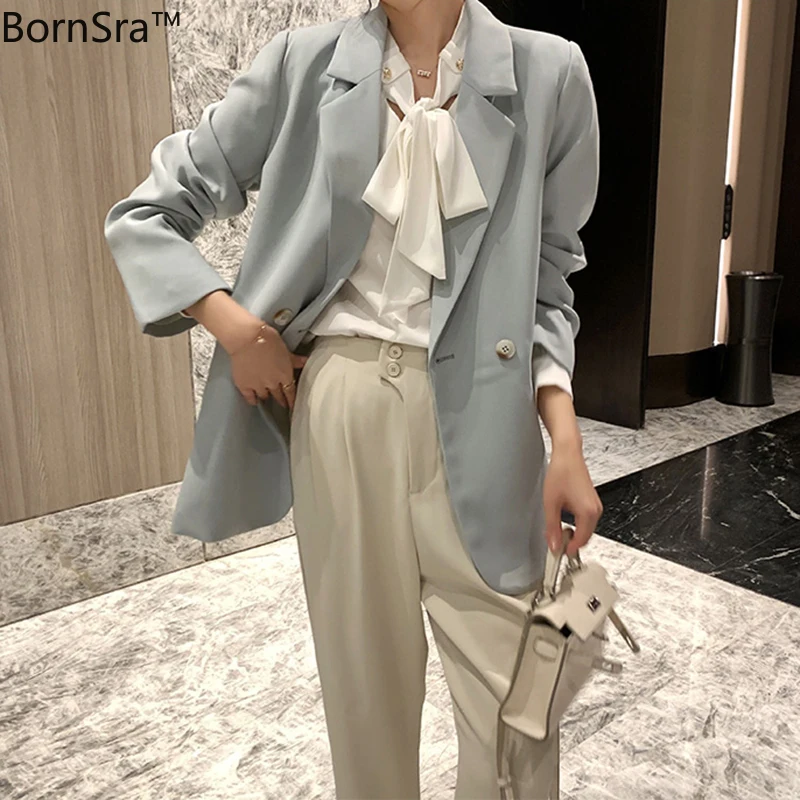 Bornsra 2021 Full Regular Double Breasted Notched Blazer Women Women Clothing White Woman Office Lady Blazer
Bornsra 2021 Full Regular Double Breasted Notched Blazer Women Women Clothing White Woman Office Lady Blazer