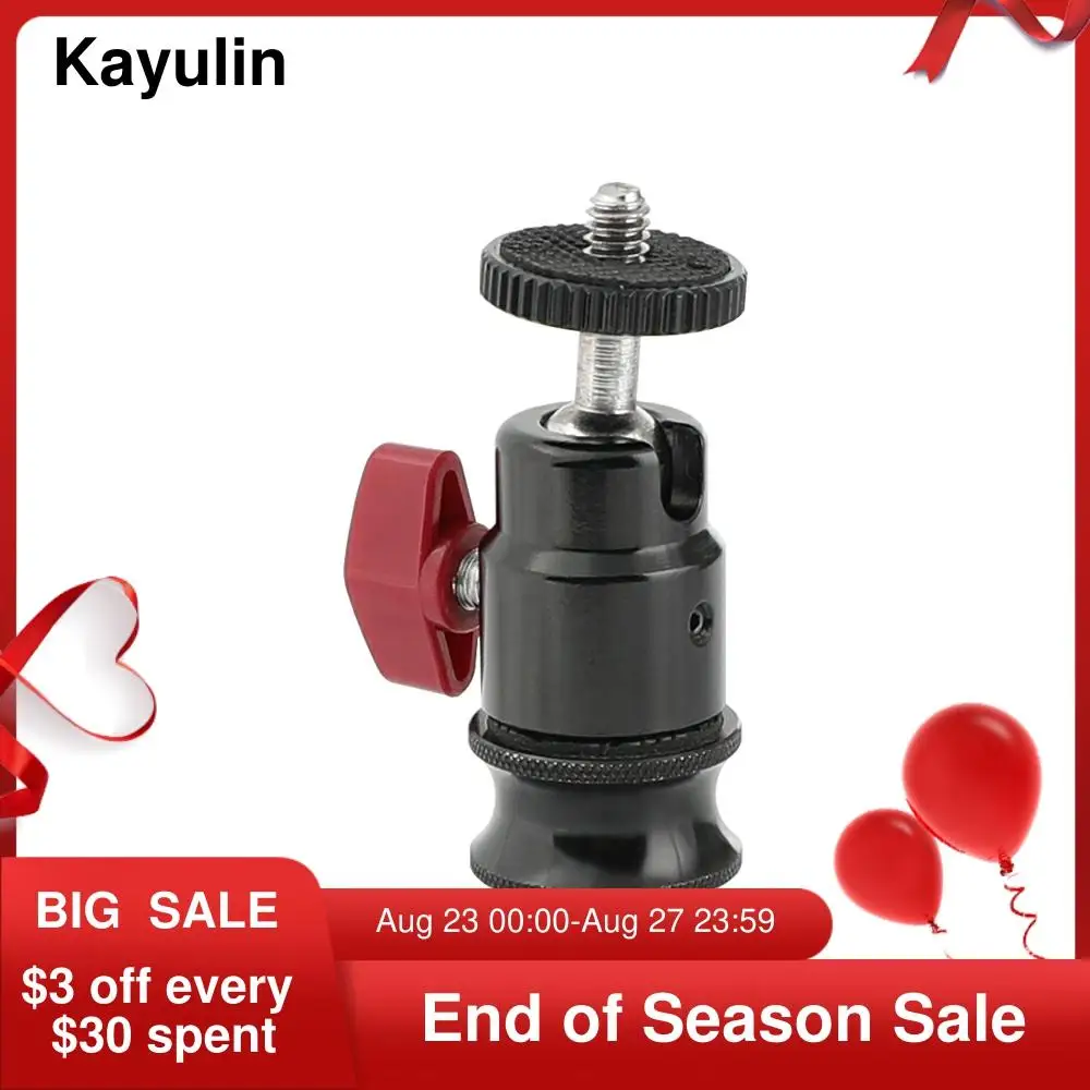 Мини шаровая Головка Kayulin 1/4 " 20 с 3/8" 16 гнездовой на винтовой адаптер для