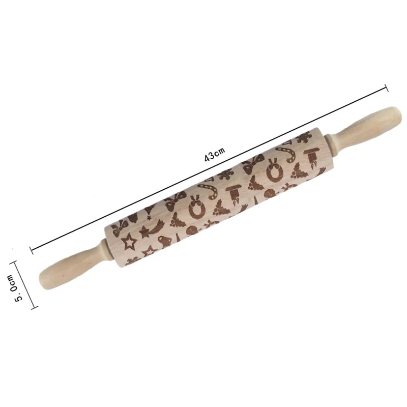 Christmas Rolling Pin Engraved Rolling Pin Wooden Embossing Embossed Elk Print Kitchen Baking Tools Accessories
Christmas Rolling Pin Engraved Rolling Pin Wooden Embossing Embossed Elk Print Kitchen Baking Tools Accessories
