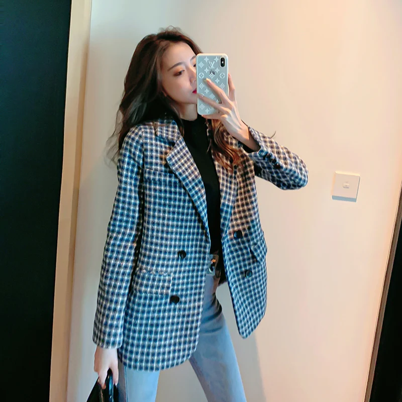 Casual suit jacket 2021 autumn and winter new plaid woolen thick suit jacket jacket Korean fashion women's clothing
Casual suit jacket 2021 autumn and winter new plaid woolen thick suit jacket jacket Korean fashion women's clothing