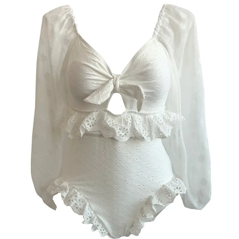 2021 New Korean Ins Wind Swimsuit Feminine Halter Back Thin Cover Belly Siamese Bubble Sleeve Hot Spring Bikini
2021 New Korean Ins Wind Swimsuit Feminine Halter Back Thin Cover Belly Siamese Bubble Sleeve Hot Spring Bikini