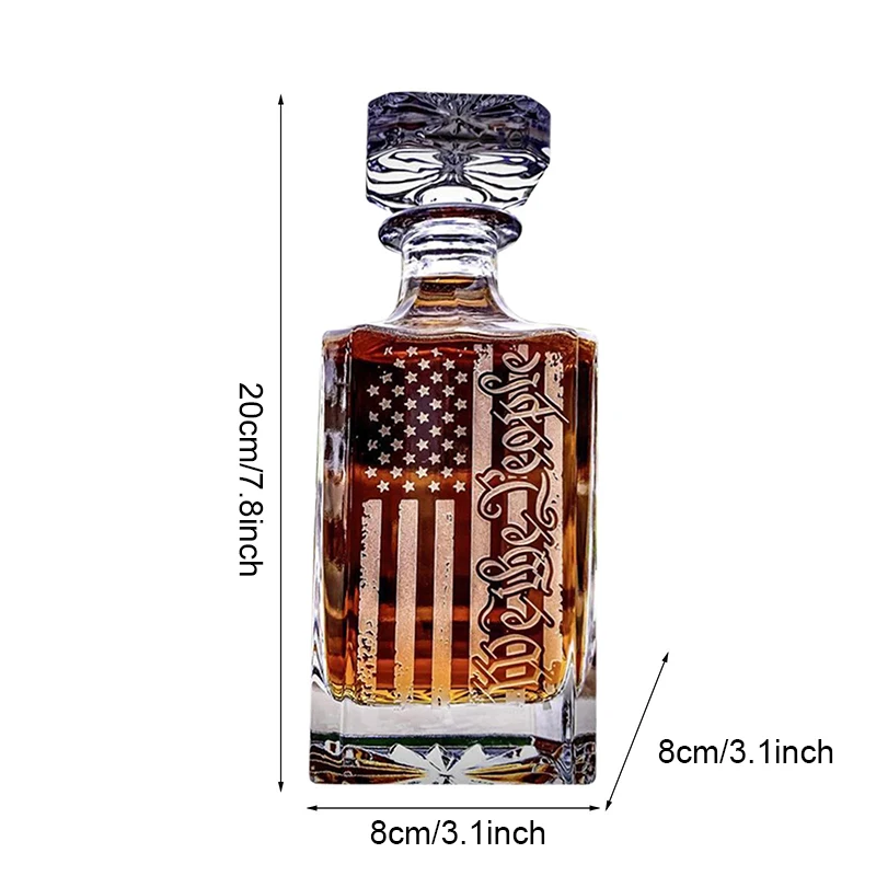 Whiskey Decanter with American Flag Design/450ml Display Bottle/Aromatherapy Bottle/Glass Bottle for Multi-Purpose LBE
Whiskey Decanter with American Flag Design/450ml Display Bottle/Aromatherapy Bottle/Glass Bottle for Multi-Purpose LBE