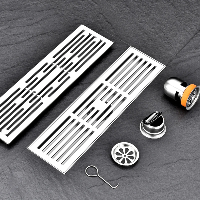 304 Stainless Steel Long Floor Drain Bathroom Shower Room Rectangular Thickened Strip Floor Drain Toilet Hardware Accessories
304 Stainless Steel Long Floor Drain Bathroom Shower Room Rectangular Thickened Strip Floor Drain Toilet Hardware Accessories