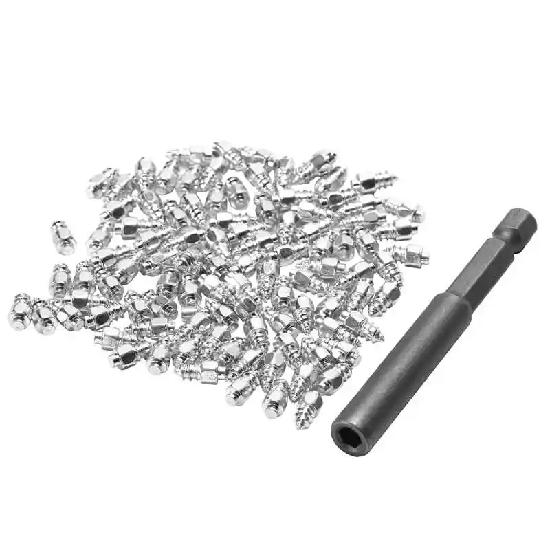 100 Pcs Stud Screw 9mm + 1 Pc Drill Sleeve, Auto Car SUV ATV Anti-Slip Screw Stud Wheel Tyre Snow Tire Spikes Trim Auto Accessor
100 Pcs Stud Screw 9mm + 1 Pc Drill Sleeve, Auto Car SUV ATV Anti-Slip Screw Stud Wheel Tyre Snow Tire Spikes Trim Auto Accessor