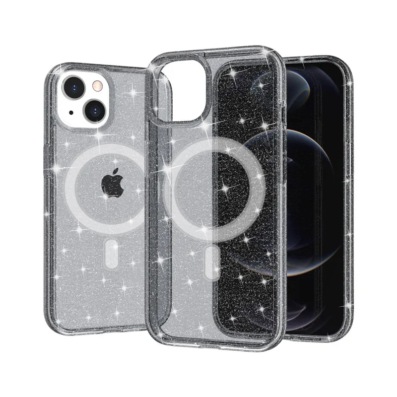 New Bling Glitter Transparent Magnetic Magnet Case For Magsafe Charger Iphone 13 Mini 13 Pro Max 13 Support Wireless Charging
New Bling Glitter Transparent Magnetic Magnet Case For Magsafe Charger Iphone 13 Mini 13 Pro Max 13 Support Wireless Charging