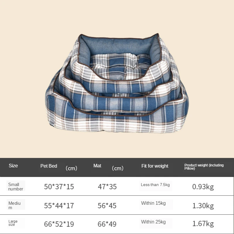 Strip Plaid Cat Litter Kennel Small and Mediu Msized Four Seasons Universal Removable Washable New Pet Supplies Dog Bed Sofas
Strip Plaid Cat Litter Kennel Small and Mediu Msized Four Seasons Universal Removable Washable New Pet Supplies Dog Bed Sofas