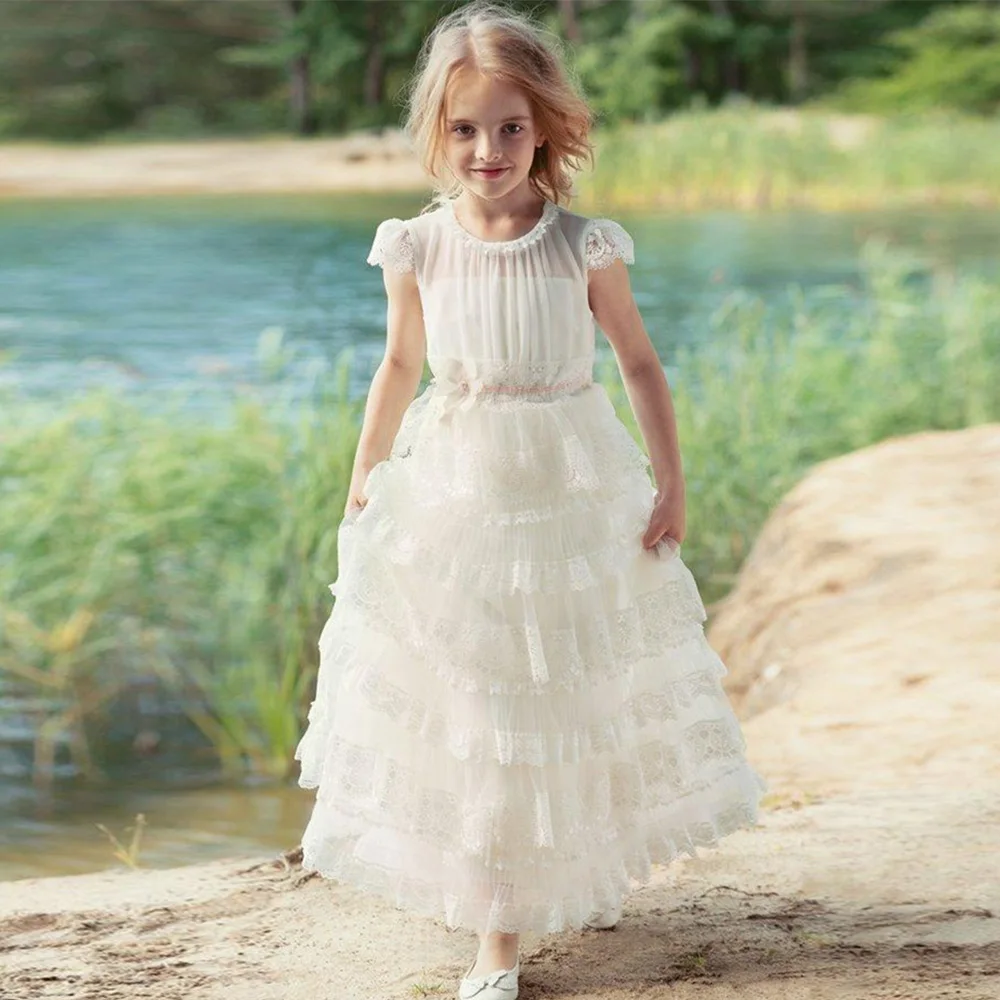 Ivory Pleat Flower Girl Dresses 2022 New Tulle Baby A-Line Christmas Prom Gown O-Neck Lace Kid Birthday Dress платье для девочки
Ivory Pleat Flower Girl Dresses 2022 New Tulle Baby A-Line Christmas Prom Gown O-Neck Lace Kid Birthday Dress платье для девочки