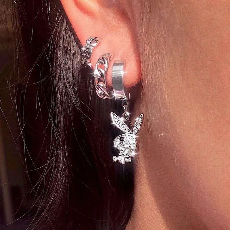 Fashion Cute Rabbit Stainless Steel Earrings for Women Luxury Creative Design Jewelry Inlay Rhinestones Party Wedding Hot
Fashion Cute Rabbit Stainless Steel Earrings for Women Luxury Creative Design Jewelry Inlay Rhinestones Party Wedding Hot