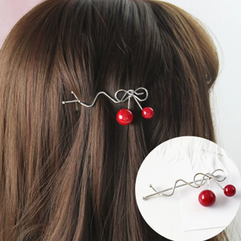 1PC Fashion Alloy Wavy Women Hair Clip Red Cherry Shaped Bowknot Hairpin Girls Sweet Elegant Barrettes Headwear Hair Accessories
1PC Fashion Alloy Wavy Women Hair Clip Red Cherry Shaped Bowknot Hairpin Girls Sweet Elegant Barrettes Headwear Hair Accessories