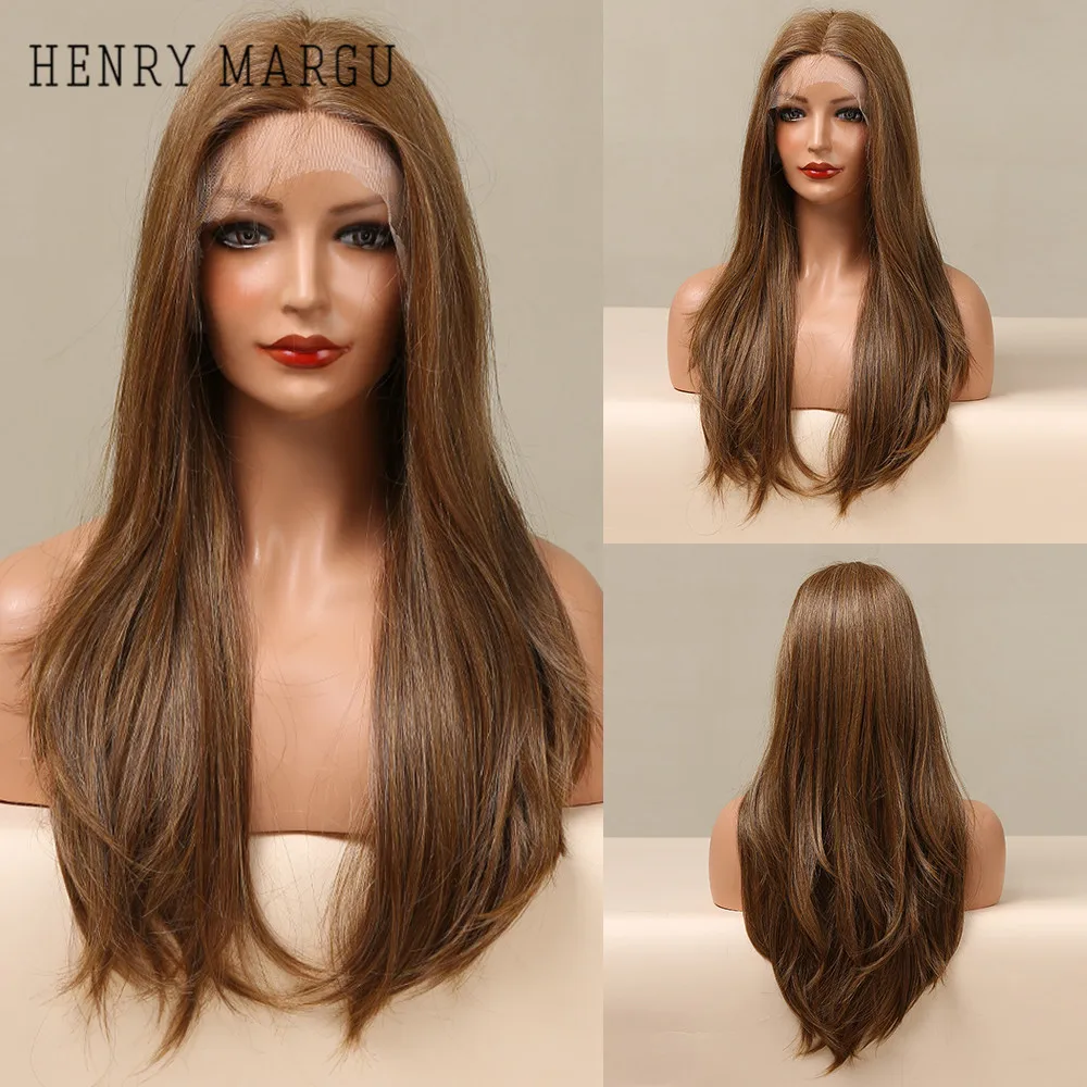 HENRY MARGU Long Straight Lace Front Synthetic Wigs Brown Golden Wigs with Baby Hair for Women Daily Cosplay Heat Resistant Hair
HENRY MARGU Long Straight Lace Front Synthetic Wigs Brown Golden Wigs with Baby Hair for Women Daily Cosplay Heat Resistant Hair