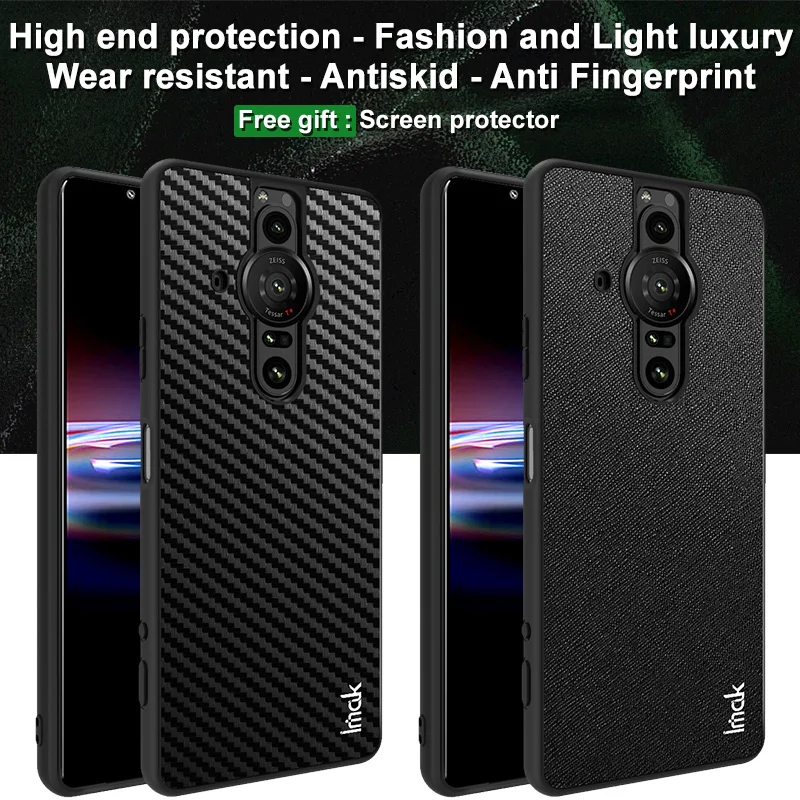 Imak for Sony Xperia Pro-I Fiber Texture for Sony Xperia Pro-I Leather Back Cover Anti Fingerprint with Soft Screen Protector
Imak for Sony Xperia Pro-I Fiber Texture for Sony Xperia Pro-I Leather Back Cover Anti Fingerprint with Soft Screen Protector