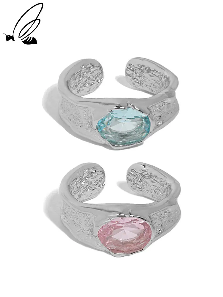 S'STEEL Sterling Silver 925 Korean Rings Simple Design Pink Bulu Zircon For Women Adjustable Open 2021 Anillos Fine Jewellery
S'STEEL Sterling Silver 925 Korean Rings Simple Design Pink Bulu Zircon For Women Adjustable Open 2021 Anillos Fine Jewellery