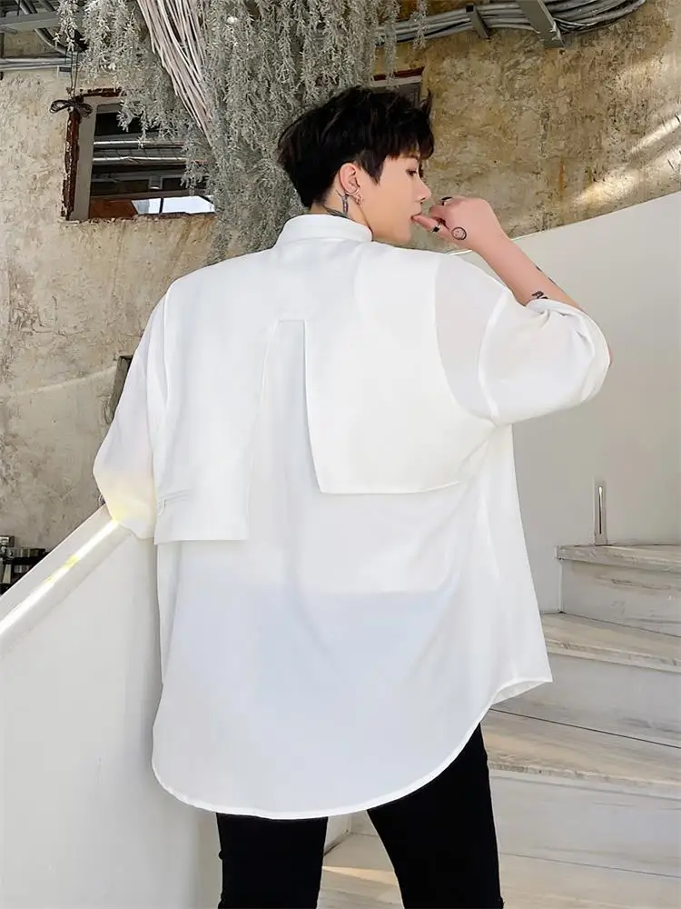 Large Size Summer Back Patch Design Loose Short Sleeve Shirt Fashion Korean Version Small Ruffian Handsome Half Sleeve Shirt
Large Size Summer Back Patch Design Loose Short Sleeve Shirt Fashion Korean Version Small Ruffian Handsome Half Sleeve Shirt
