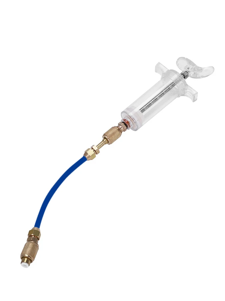 A/C Oil/Dye Injector 30Ml 1 Oz with Low Side Quick Coupler Adapter 1/4 SAE for Air Conditioning Automotive Oiler Syringe
A/C Oil/Dye Injector 30Ml 1 Oz with Low Side Quick Coupler Adapter 1/4 SAE for Air Conditioning Automotive Oiler Syringe