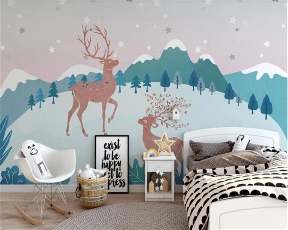beibehang wall papers home decor Custom photo wallpaper blue cartoon tree elk children room background wall home decoration
beibehang wall papers home decor Custom photo wallpaper blue cartoon tree elk children room background wall home decoration