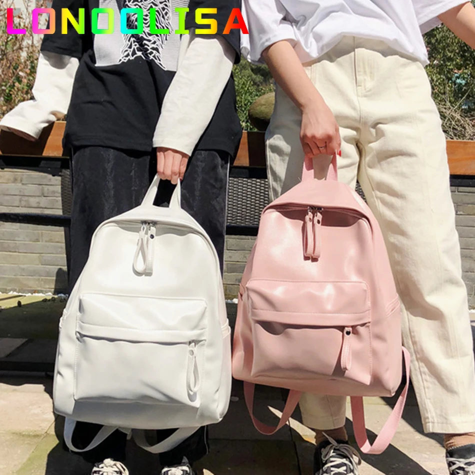 Fashion Preppy Style Women Backpack PU Leather School Bag Bagpack for Teengers Girls Large Capacity Travel Backpack Sac A dos
Fashion Preppy Style Women Backpack PU Leather School Bag Bagpack for Teengers Girls Large Capacity Travel Backpack Sac A dos