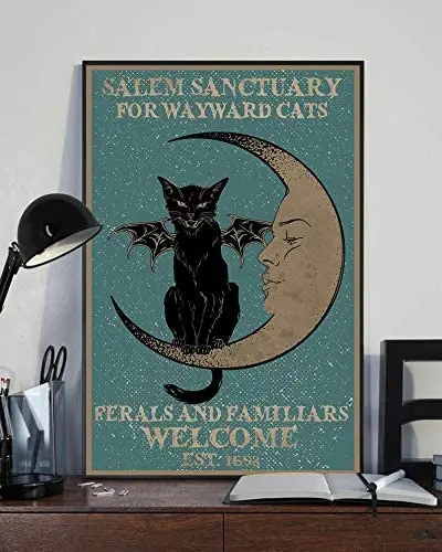 Cat Posters for Bathroom Cat Metal Poster Black Cat Metal Poster Cat Witches Metal Poster Salem Sanctuary for Wayward Cats
Cat Posters for Bathroom Cat Metal Poster Black Cat Metal Poster Cat Witches Metal Poster Salem Sanctuary for Wayward Cats