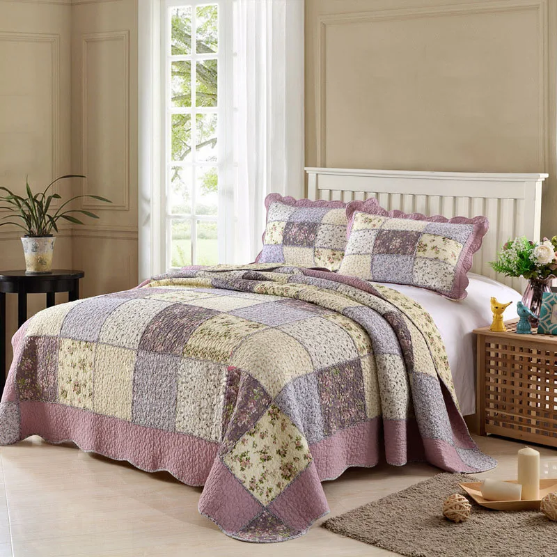 Korea Style Patchwork Quilt Set 3PCS Summer Quilted bedding Wash cotton Quilts Bed Covers Bedspread King Size Coverlet Blanket
Korea Style Patchwork Quilt Set 3PCS Summer Quilted bedding Wash cotton Quilts Bed Covers Bedspread King Size Coverlet Blanket