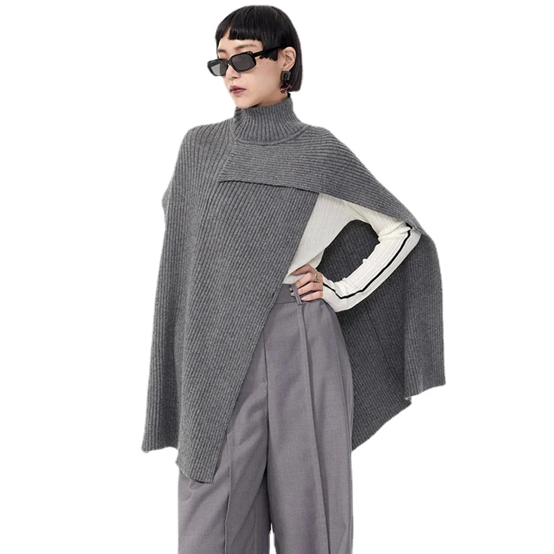 Gray Irregular Knitting Pullover Sweater Women Loose Fit Turtleneck Long Sleeve Women's New Fashion Pullovers Autumn Winter 2021
Gray Irregular Knitting Pullover Sweater Women Loose Fit Turtleneck Long Sleeve Women's New Fashion Pullovers Autumn Winter 2021