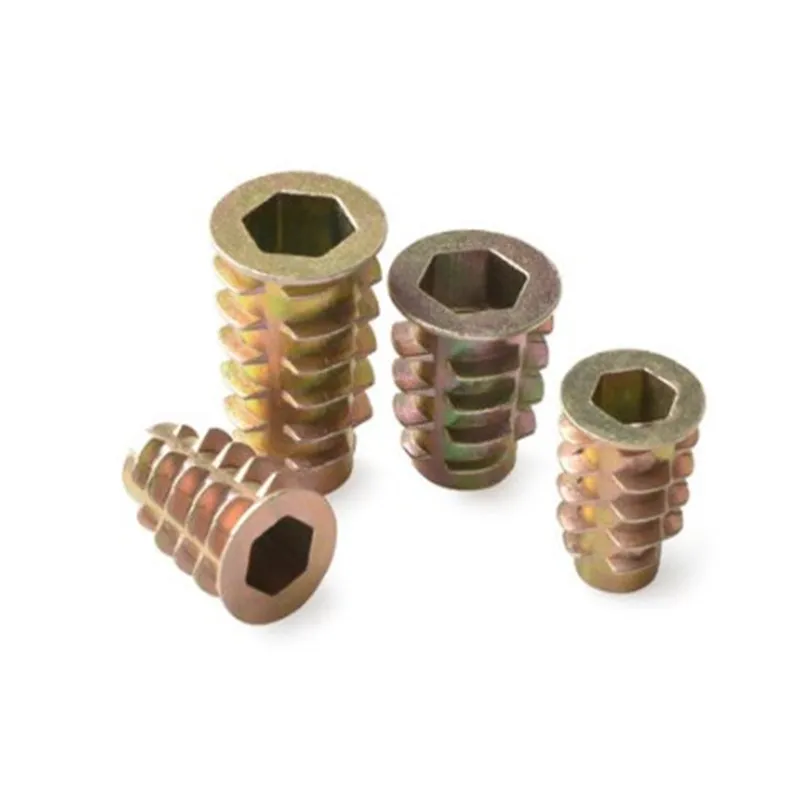 10 50 шт. фланцевые гайки с шестигранным хвостовиком|furniture nut|inserts for woodinsert nut wood |