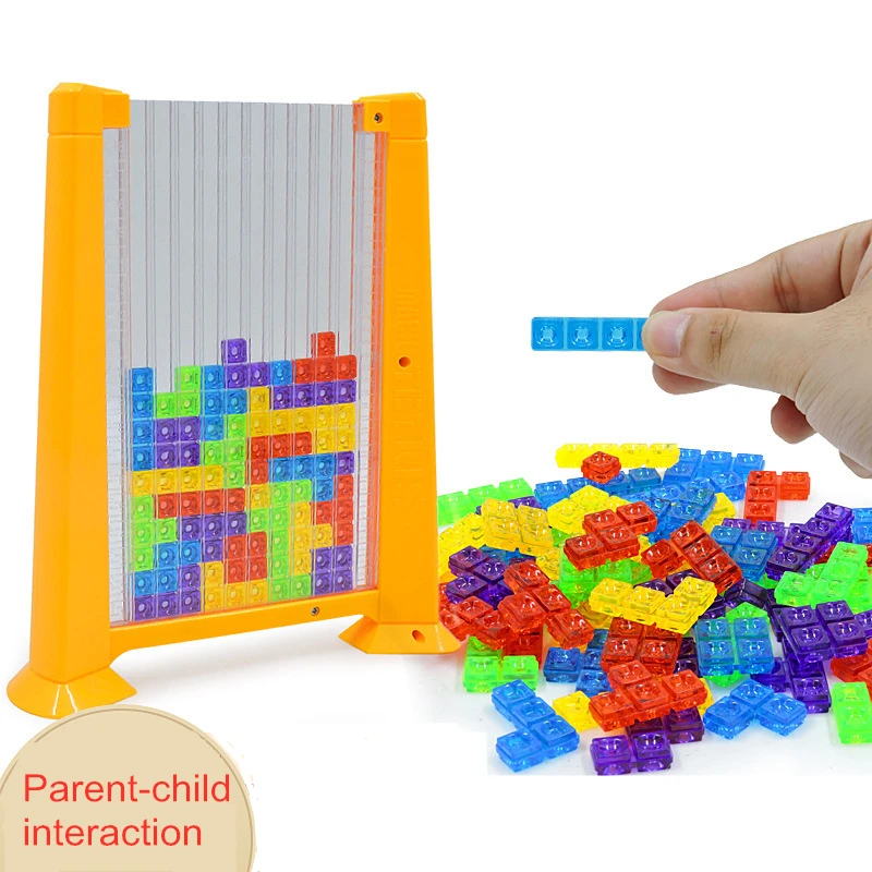 

Blocks Puzzle Brain Teasers Toy Tangram Jigsaw Intelligence Colorful 3D Russian Blocks Game STEM Montessori Educational Gift