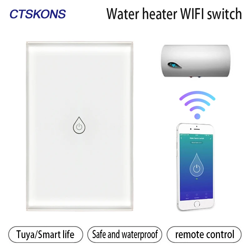 Умный переключатель для водонагревателя, Wi-Fi, управление через приложение alexa Google home, 110 В, 220, с нулевым проводом
Умный переключатель для водонагревателя, Wi-Fi, управление через приложение alexa Google home, 110 В, 220, с нулевым проводом