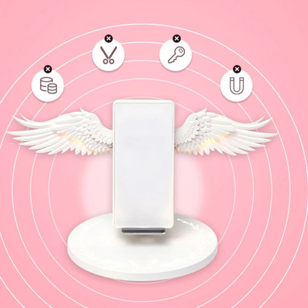Беспроводная подставка для зарядного устройства Angel Wings iPhone XS MAX XR X 8 ночник 10 Вт USB