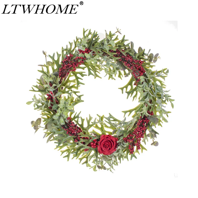 LTWHOME Artificial Handmade Christmas Wreath with Roses, Berries, Eucalyptus Leaves for Home, Model: WHCM
LTWHOME Artificial Handmade Christmas Wreath with Roses, Berries, Eucalyptus Leaves for Home, Model: WHCM