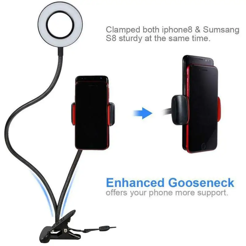 2 In 1 Flexible Long Arm USB Clip Phone Holder Dual Selfie Flash Ring Light Mobile Phone Holder 24 LED Camera For Live Stream
2 In 1 Flexible Long Arm USB Clip Phone Holder Dual Selfie Flash Ring Light Mobile Phone Holder 24 LED Camera For Live Stream