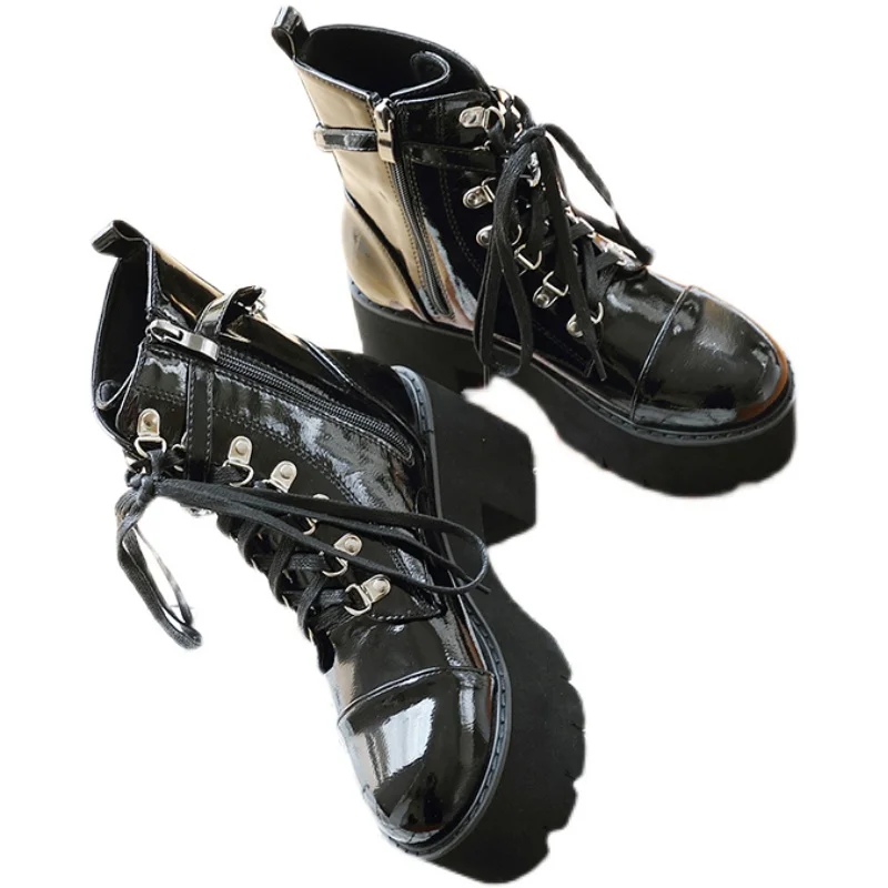 Women's thick heel high heels leather platform mid-heel shoes cowhide chain round toe shoes women black 2021
Women's thick heel high heels leather platform mid-heel shoes cowhide chain round toe shoes women black 2021