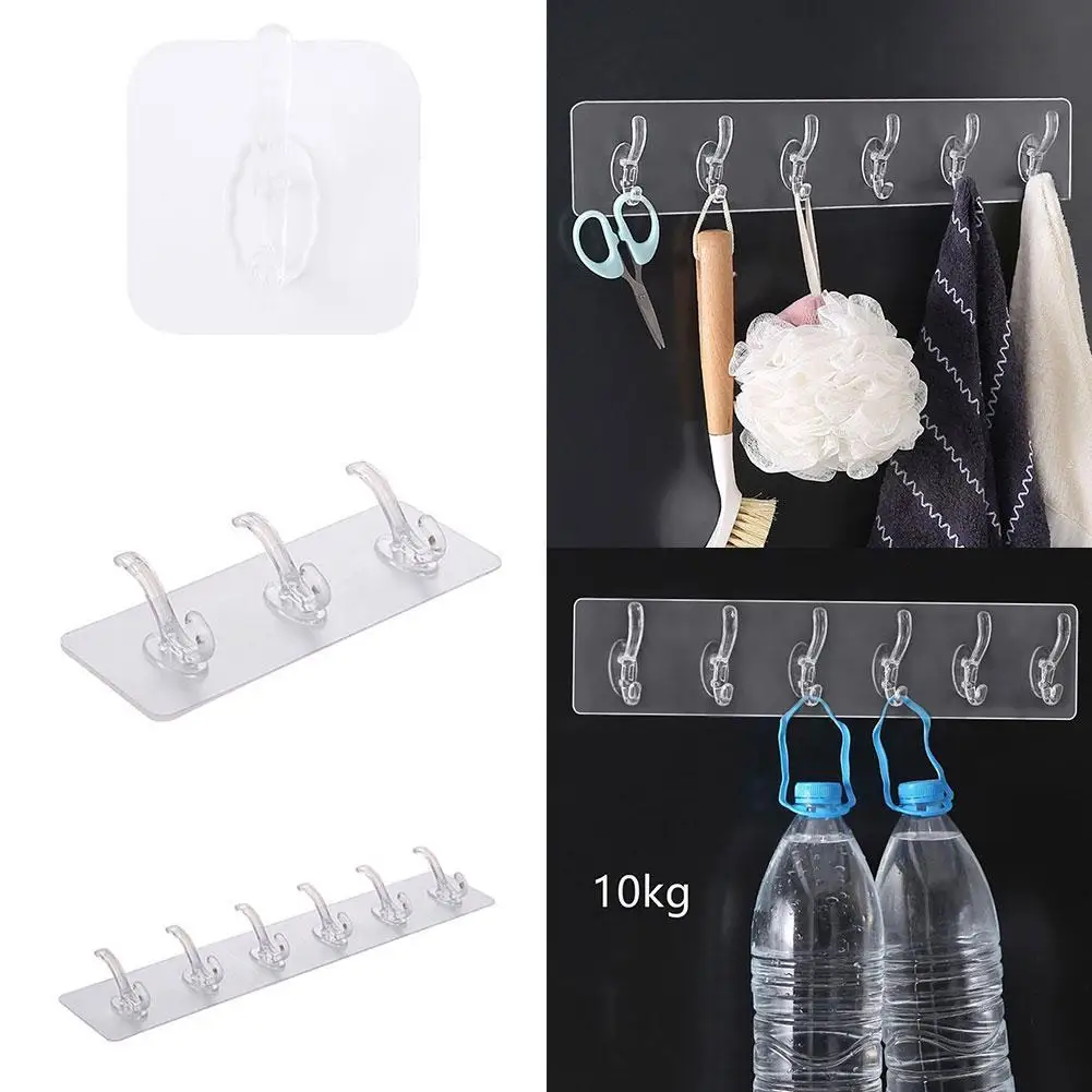 6 Hooks Transparent Strong Self-adhesive Door Wall Suction Hook Hanging Cup Suction Hook Kitchen Kitchen Bathroom Heavy Sea J8A7
6 Hooks Transparent Strong Self-adhesive Door Wall Suction Hook Hanging Cup Suction Hook Kitchen Kitchen Bathroom Heavy Sea J8A7