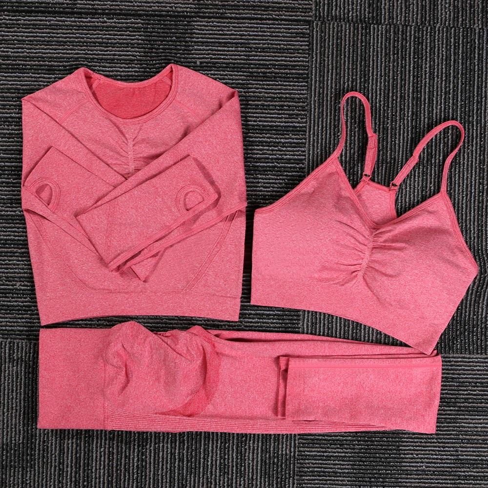 Women Seamless yoga set Fitness Sports Suits GYM Cloth Yoga Long Sleeve Shirts Sports Bra High Waist Running Leggings Workout
Women Seamless yoga set Fitness Sports Suits GYM Cloth Yoga Long Sleeve Shirts Sports Bra High Waist Running Leggings Workout