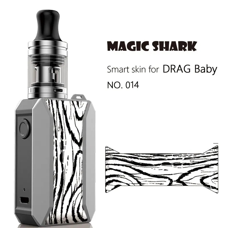 Чехол наклейка для электронной сигареты Voopoo Drag Baby Trio с изображением черепа