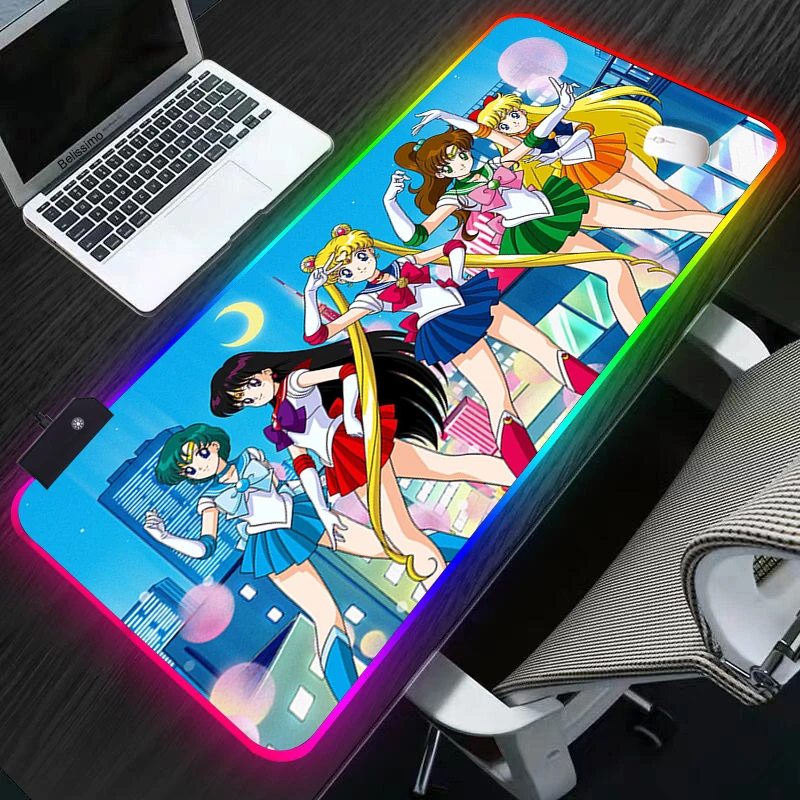 Sailor Moon Mouse pad RGB anime tapis de souris 900X400 large gaming accessories mousepad extension gaming keyboard mouse mat
Sailor Moon Mouse pad RGB anime tapis de souris 900X400 large gaming accessories mousepad extension gaming keyboard mouse mat