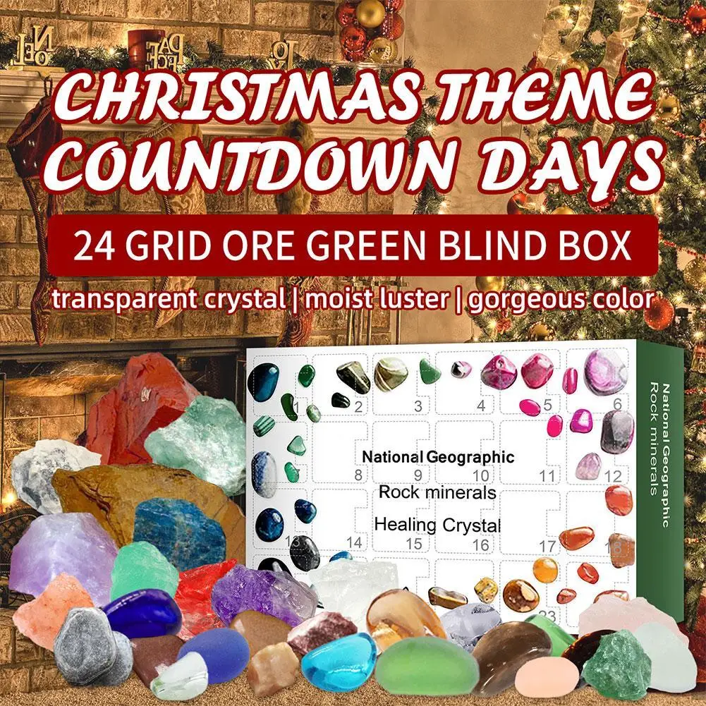 Christmas Simulation Rock Mineral Fossil Advent Calendar Mineral Gift Box Stone Gems Kids Educational Toys Gifts For Children
Christmas Simulation Rock Mineral Fossil Advent Calendar Mineral Gift Box Stone Gems Kids Educational Toys Gifts For Children