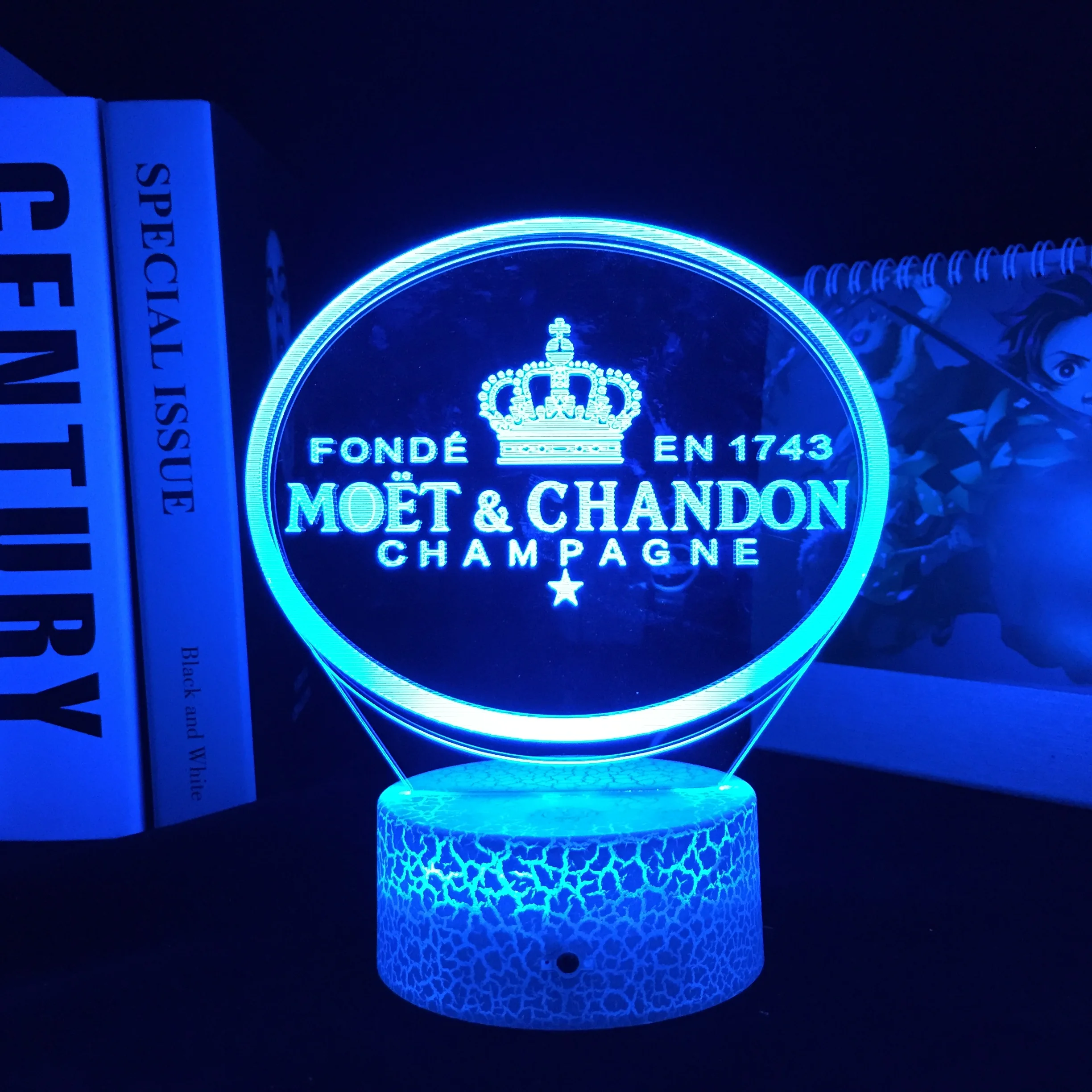 Ночной светильник Moet & Chandon, 3D светодиодный светильник на батарейках, светодиодный ночной Светильник для бара, декор комнаты, меняющий цвет, ...
Ночной светильник Moet & Chandon, 3D светодиодный светильник на батарейках, светодиодный ночной Светильник для бара, декор комнаты, меняющий цвет, ...