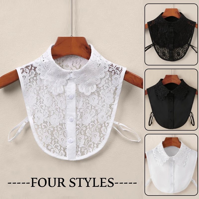 Women Chic Lace Fake Collar Vintage Detachable Shirt Collar False Collar Lapel Blouse Women Tops Dress Clothes Accessories
Women Chic Lace Fake Collar Vintage Detachable Shirt Collar False Collar Lapel Blouse Women Tops Dress Clothes Accessories