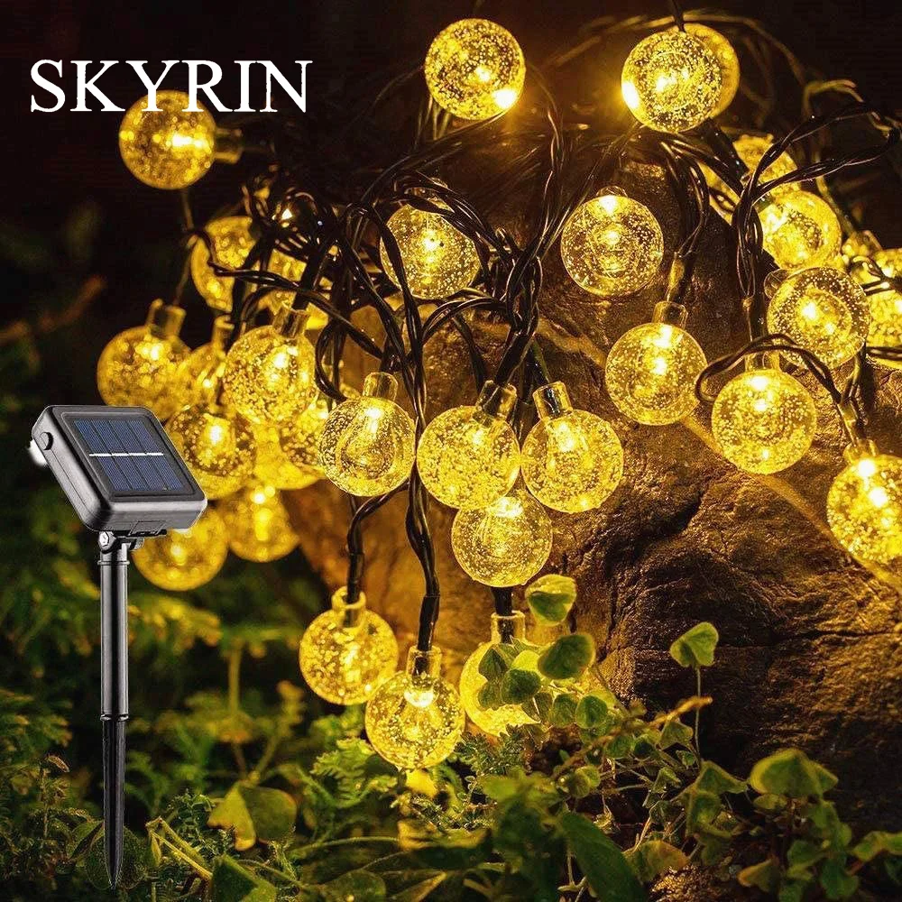 SKYRIN 20/30/50 светодиодных хрустальных шаров светодиодный ная Солнечная лампа