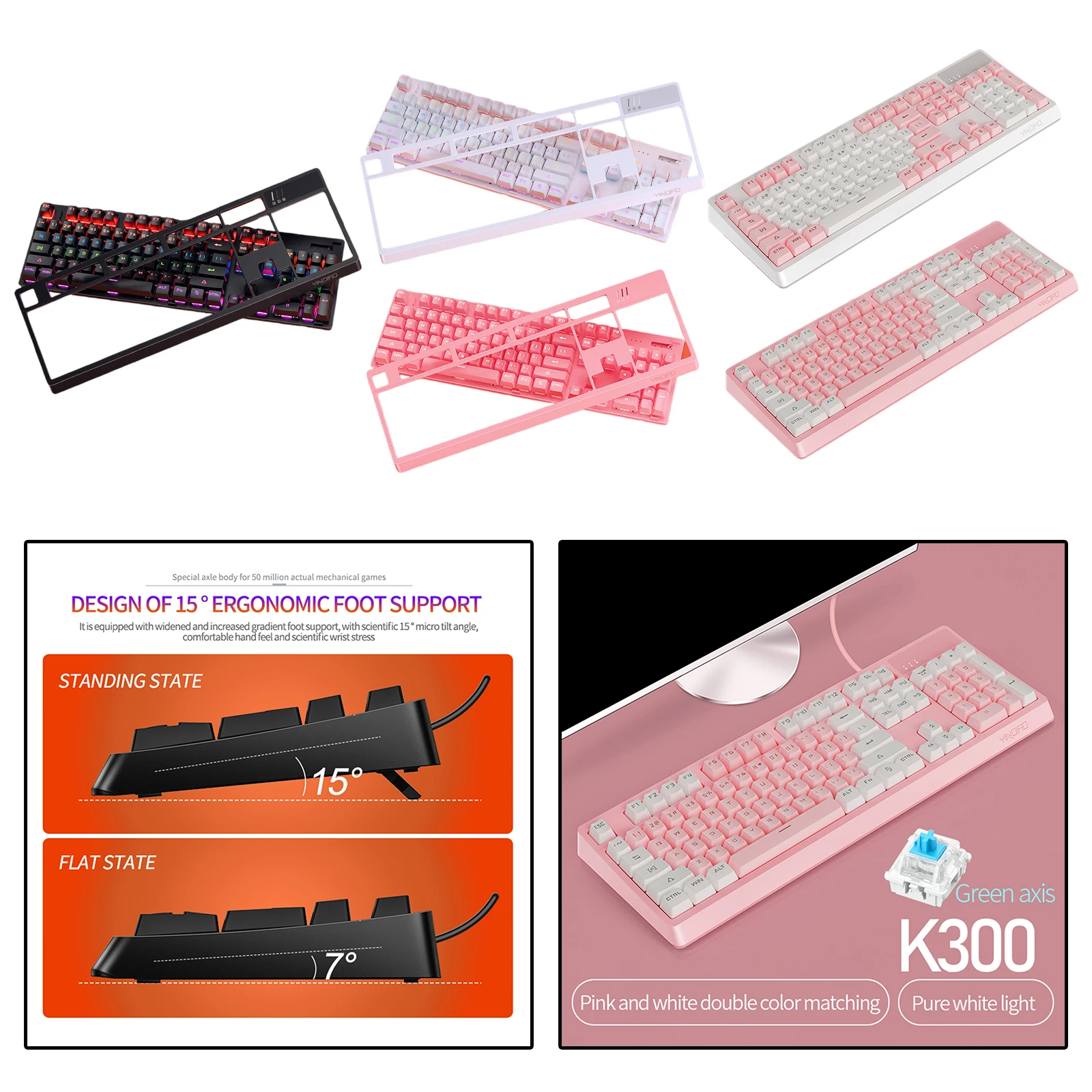 Wired Mechanical Gaming Keyboard Anti-ghosting Backlit Blue Switch for Gaming Computer Desktop PC 22 Lighting Modes
Wired Mechanical Gaming Keyboard Anti-ghosting Backlit Blue Switch for Gaming Computer Desktop PC 22 Lighting Modes