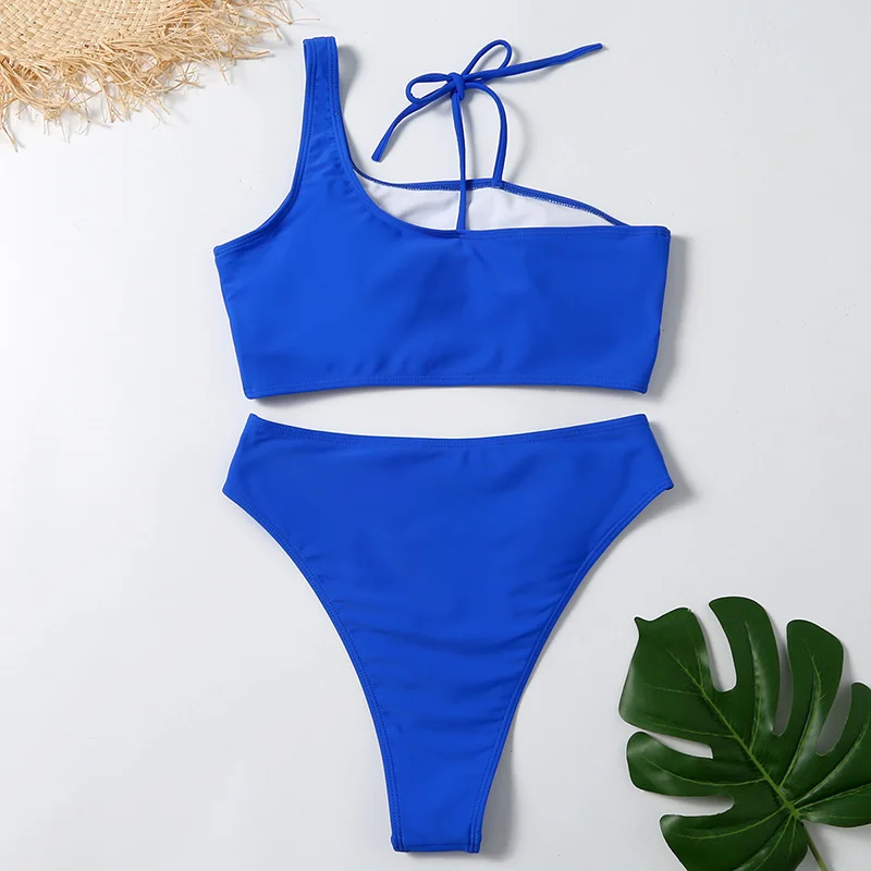 Women's solid color split swimsuit sexy bikini bathing suits beachwear two pieces one shoulder cut out swimsuits
Women's solid color split swimsuit sexy bikini bathing suits beachwear two pieces one shoulder cut out swimsuits