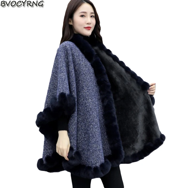 Осенне-зимнее новое пальто-накидка, Женская свободная Модная парка типа летучая мышь, Высококачественная шерстяная шаль, женские топы, боль... 
Осенне-зимнее новое пальто-накидка, Женская свободная Модная парка типа летучая мышь, Высококачественная шерстяная шаль, женские топы, боль...