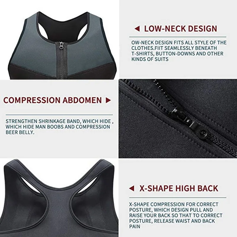 New Neoprene Sauna Vest for Men Sweat Shirts Waist Trainer Body Shaper Slimming Suit Weight Loss Casual Sweat Hot Workout Tanks 
New Neoprene Sauna Vest for Men Sweat Shirts Waist Trainer Body Shaper Slimming Suit Weight Loss Casual Sweat Hot Workout Tanks