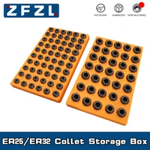 New ER collet storage box 60 hole ER25 and 35 hole ER32 collet plastic finishing rackSpecial for CNC machine tools