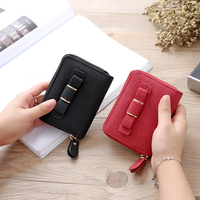 Korean Mini Women Small Wallets Cute Bowknot Zipper Money Bag Coin Purse Portable Card Holder PU Leather Fashion Female Clutch
Korean Mini Women Small Wallets Cute Bowknot Zipper Money Bag Coin Purse Portable Card Holder PU Leather Fashion Female Clutch